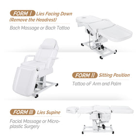 OmySalon FESB 75in Fully Electric Remote Adjustable Facial Massage Bed