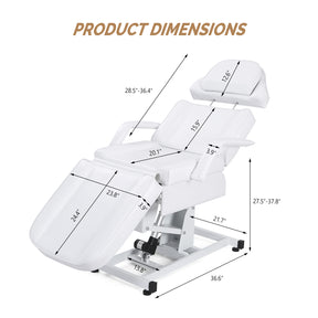 OmySalon 75in Fully Electric Remote Adjustable Facial Massage Bed