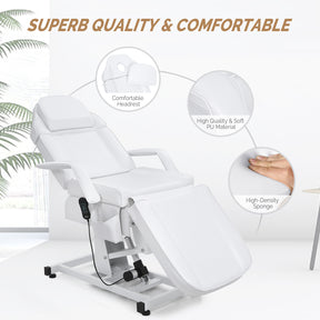 OmySalon FESB 75in Fully Electric Remote Adjustable Facial Massage Bed