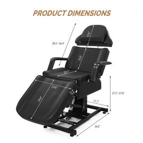 OmySalon 75in Fully Electric Remote Adjustable Facial Massage Bed