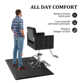 OmySalon Rectangle Anti Fatigue Mat Salon Barber Mat for Square Base Styling Chair 1/2in 3/4in Thick