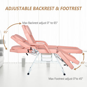 OmySalon SBWD 72in Adjustable Facial Massage Bed w/2 Beauty Baskets