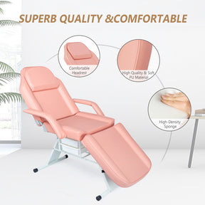 OmySalon SBWD 72in Adjustable Facial Massage Bed w/2 Beauty Baskets