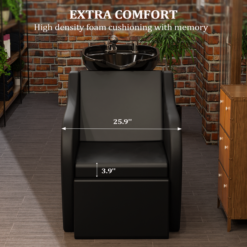 OmySalon BU1211 Electric Shampoo Bowl and Chair Backwash Unit with Rec