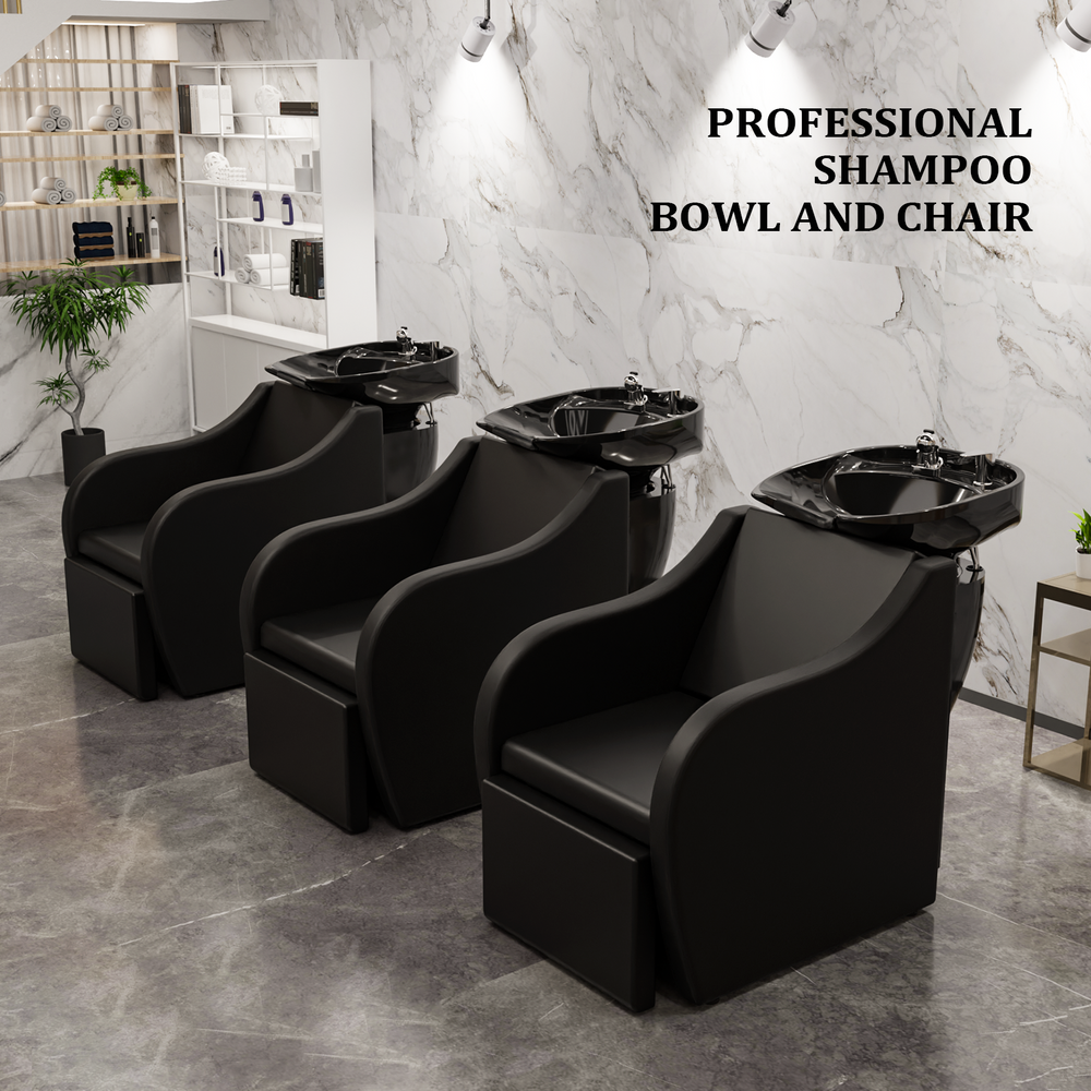 OmySalon BU1211 Electric Shampoo Bowl and Chair Backwash Unit with Rec