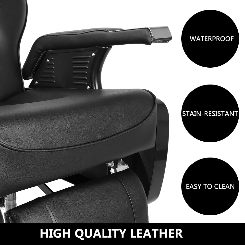 OmySalon BC1202 Classical Style Heavy Duty Hydraulic Reclining Barber Chair