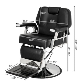 OmySalon BC1501 Professional Heavy Duty Hydraulic Reclining Barber Chair