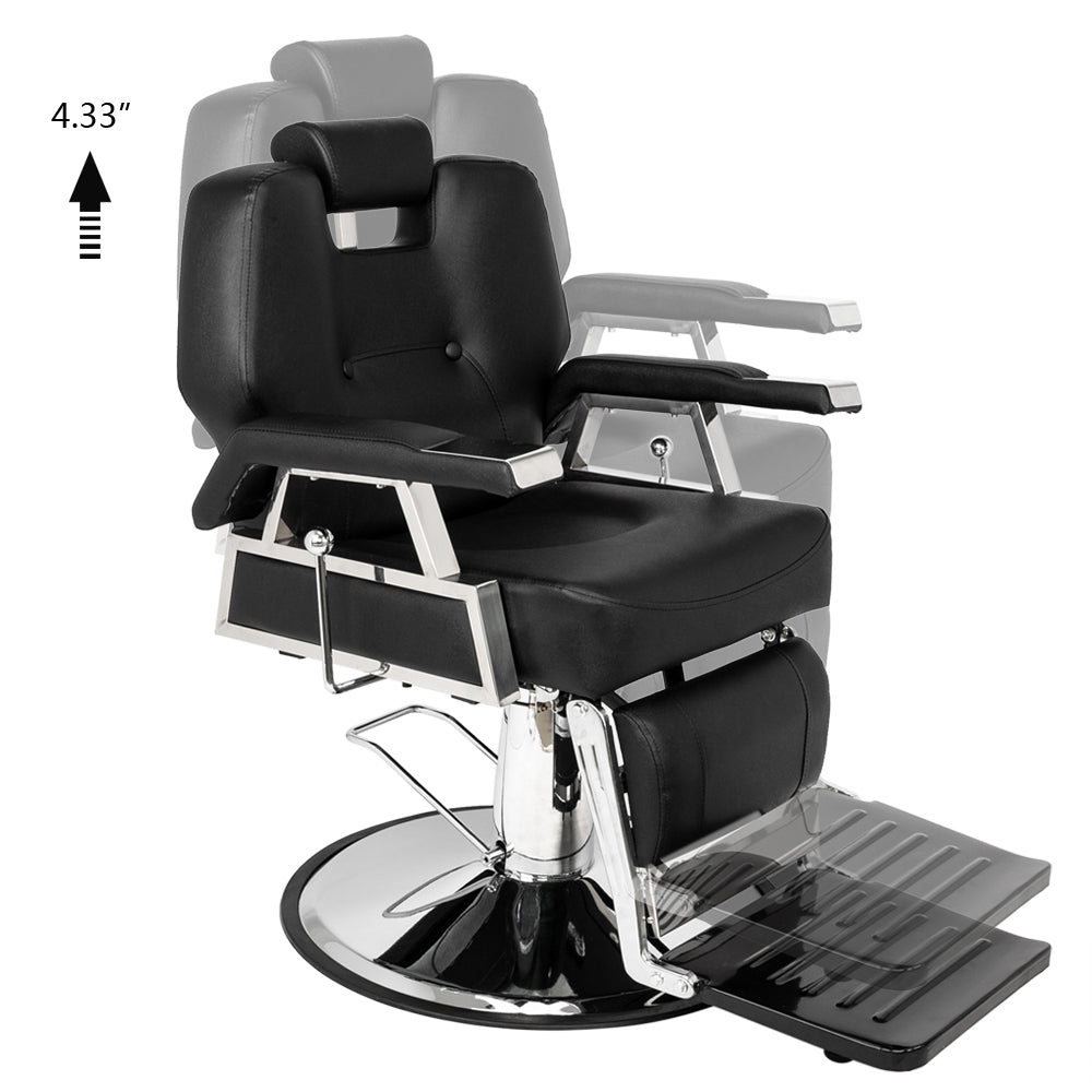 OmySalon BC1501 Professional Heavy Duty Hydraulic Reclining Barber Chair