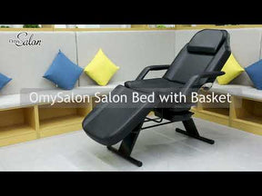 OmySalon 72in Adjustable Facial Massage Bed w/2 Beauty Baskets