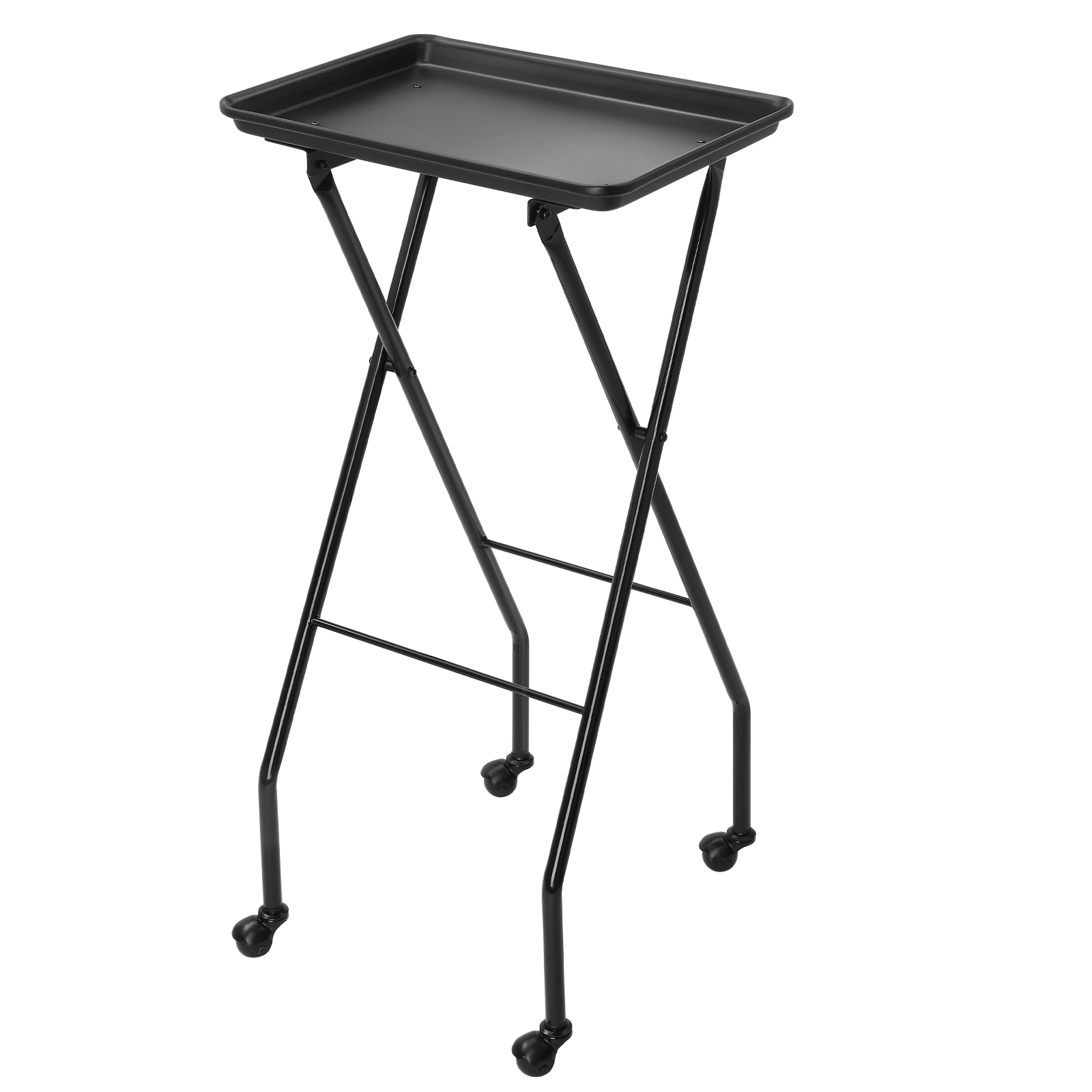 OmySalon Foldable Rolling Salon Tray Trolley Cart on Wheels